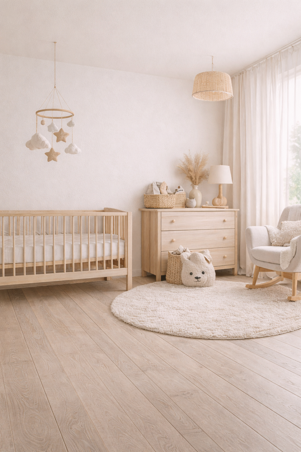 Nursery room prepared for newborn baby arrival